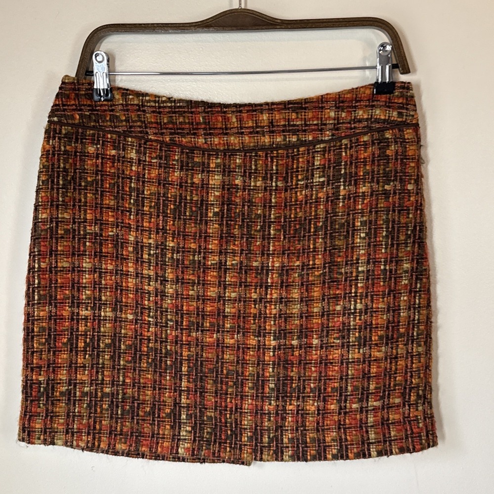 Vintage Outback‎ Red Mini Skirt Tweed Twee Plaid Size 6 Lined Goth Dark Romantic